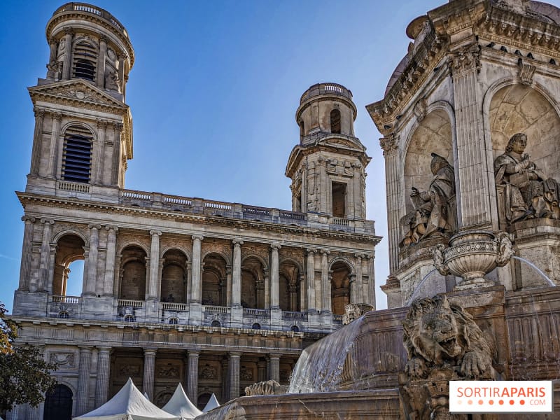 JO de Paris de 2024, une fan-zone au pied de l'église Saint-Sulpice dans le 6e arrondissement