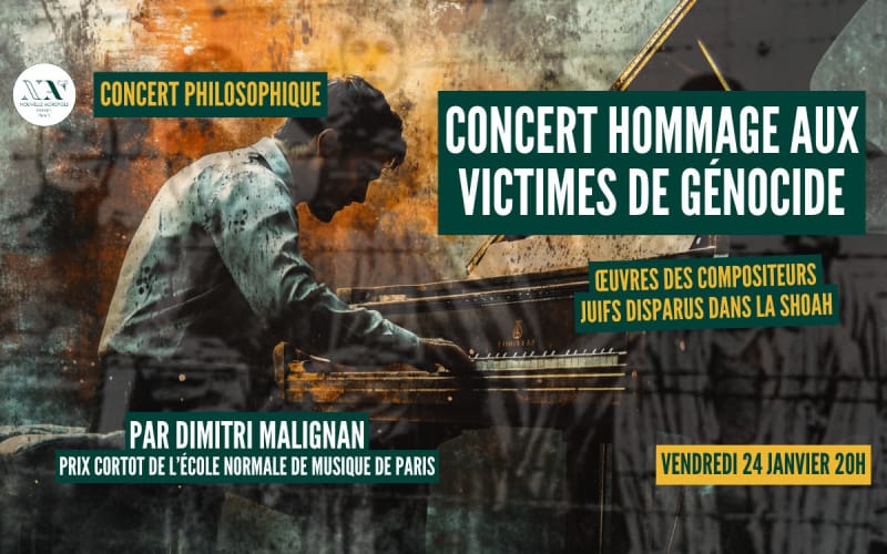 Conférence philosophique & concert de piano pour le 80ᵉ anniversaire de la Journée mondiale de la mémoire des génocides